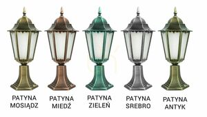 Vonkajšia stojaca lampa SU-MA Retro Classic II čierna patina K 4011/1/H small 4