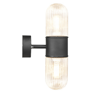KONYO Nordlux E27 2x40W Kovová nástenná lampa čierna small 0