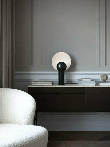 Skontrolujte CACHÉ DFTP GU10 40W Marble Black matná stolová lampa