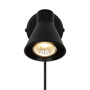 EIK Nordlux GU10 35W kovová čierna nástenná lampa. small 1