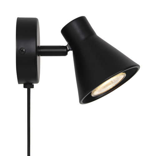 Skontrolujte EIK Nordlux GU10 35W kovová čierna nástenná lampa.