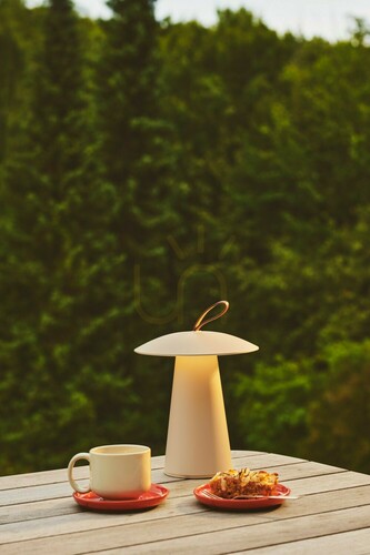 Skontrolujte Nabíjateľná stolová lampa Nordlux Ara To-Go 2, piesková, LED 3000 K