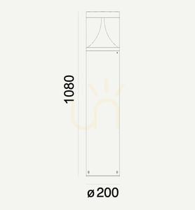 Svetelný stĺpik EGERSUND 5014AL 108cm sivý - NORLYS small 7