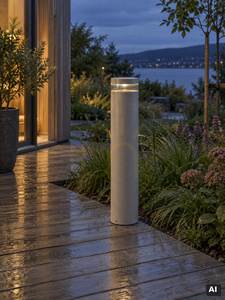 Osvetľovací stĺpik Stavanger 5008 LED 12,2 W NORLYS hliník RAL 9006, výška 95 cm small 2