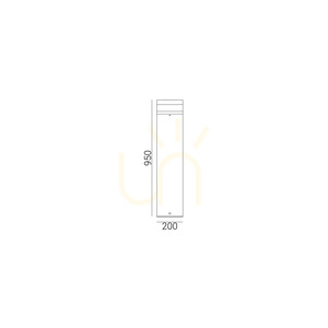 Osvetľovací stĺpik STAVANGER 5063 Norlys grafitový RAL 7016 LED 12,2 W 3000 K IP65 95 cm small 3