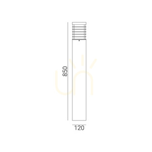 Záhradný stĺpik LED Halmstad 5022 85 cm IP65 žiarovo zinkovaný NORLYS small 4