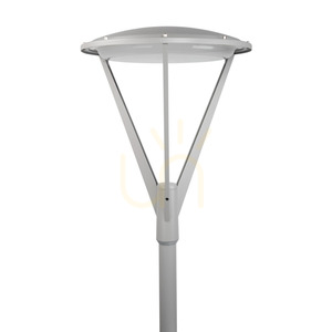 Nástavné stĺpové svietidlo NORLYS Hammerfest 5131AL na stĺp Ø60, LED 32,5 W 3000 K, DALI2, svetlosivé RAL 9006 small 1