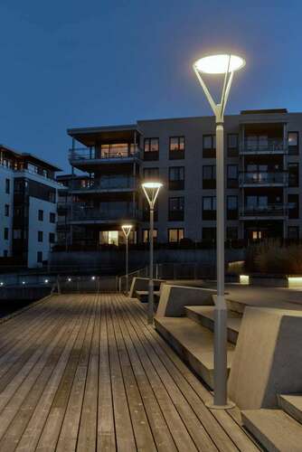 Skontrolujte Hlava pre záhradnú/parkovú lampu HAMMERFEST 5136GR Grafitová RAL-7016 - NORLYS