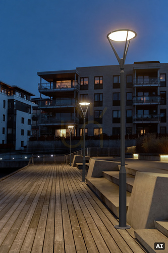 Skontrolujte Parkové svietidlo na stĺp Norlys HAMMERFEST 6141 LED 32W 3000K IP65 grafitové RAL 7016