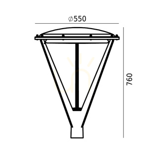 Parkové svietidlo na stĺp Norlys HAMMERFEST 6141 LED 32W 3000K IP65 grafitové RAL 7016 small 5