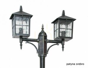 Vonkajšia stojaca lampa SU-MA Benátky čierna patina 2x60 W OGMWN 2 KW small 7