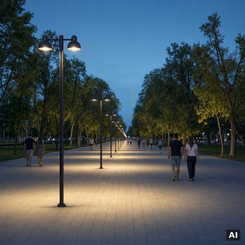 Skontrolujte Záhradné dvojhlavé svietidlo Norlys Koster Double Head 1165GR grafitové RAL 7016 LED 34 W na stožiar Ø50 mm
