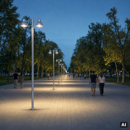 Skontrolujte Záhradné svietidlo NORLYS Koster Double 1175AL hliník RAL 9006 LED 37 W