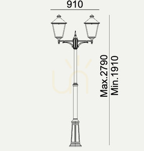 Záhradná / parková lampa IP54 LONDON BIG 492WH 2 x E27 biela - prémiová NORLYS. small 1