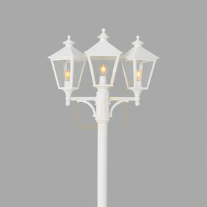 Záhradná / parková lampa IP54 LONDON BIG 495WH 3 x E27 biela - prémiová NORLYS. small 0