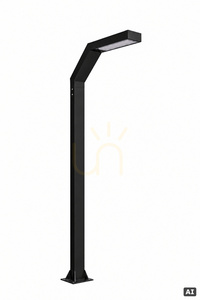 Záhradná LED lampa Norlys Trysil 1048BL, stĺp 263 cm, 12,5 W, 3000 K, čierna RAL 9005 small 0