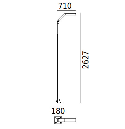 Skontrolujte Záhradné/parkové svietidlo Trysil 1058 Graphite 7016 263cm 8,6W 3000K Norlys
