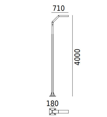 Skontrolujte Záhradný/parkový lampáš TRYSIL 1094AL Hliník RAL9006 400cm 12,2W - Norlys