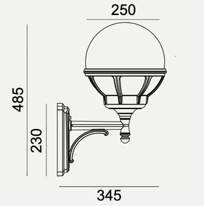 Vonkajšie nástenné svietidlo NORLYS Bologna 361WH E27 biele IP54 small 2