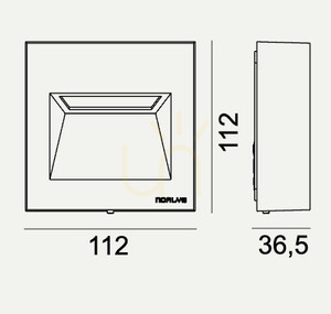 Vonkajšie nástenné svietidlo k schodom NORLYS Namsos Mini 1341GR grafitové RAL 7016, LED 4 W 3000 K, IP65 small 2