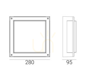 Vonkajšie nástenné svietidlo / plafón NORDLAND 5255WH 28,9 W 4000K biela RAL-9003 - NORLYS small 5