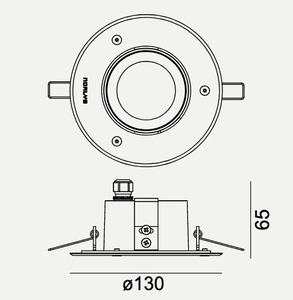 Zapustené vonkajšie svietidlo MOSS 6361GR 4W 4000K Graphite RAL7016 Norlys. small 2