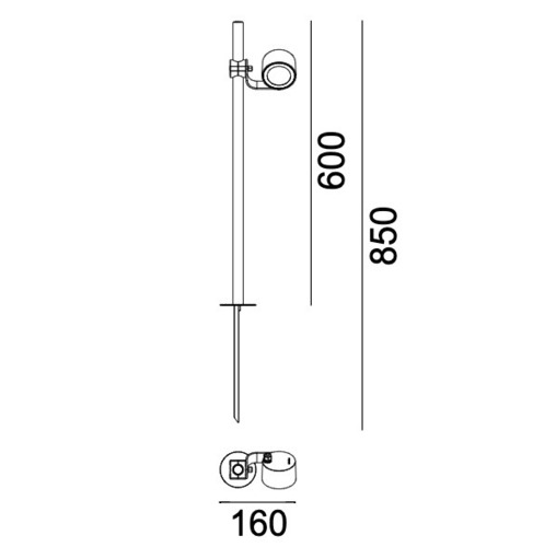 Skontrolujte Vonkajšie bodové svietidlo MOSS 6601GR 8W 4000K Graphite RAL7016 Norlys.