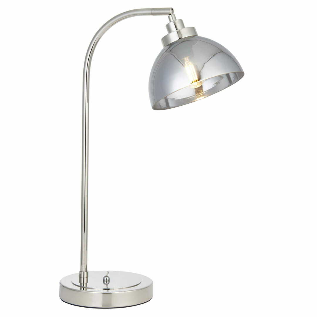 Endon Caspa Nickel Glass Table Lamp E14 100043