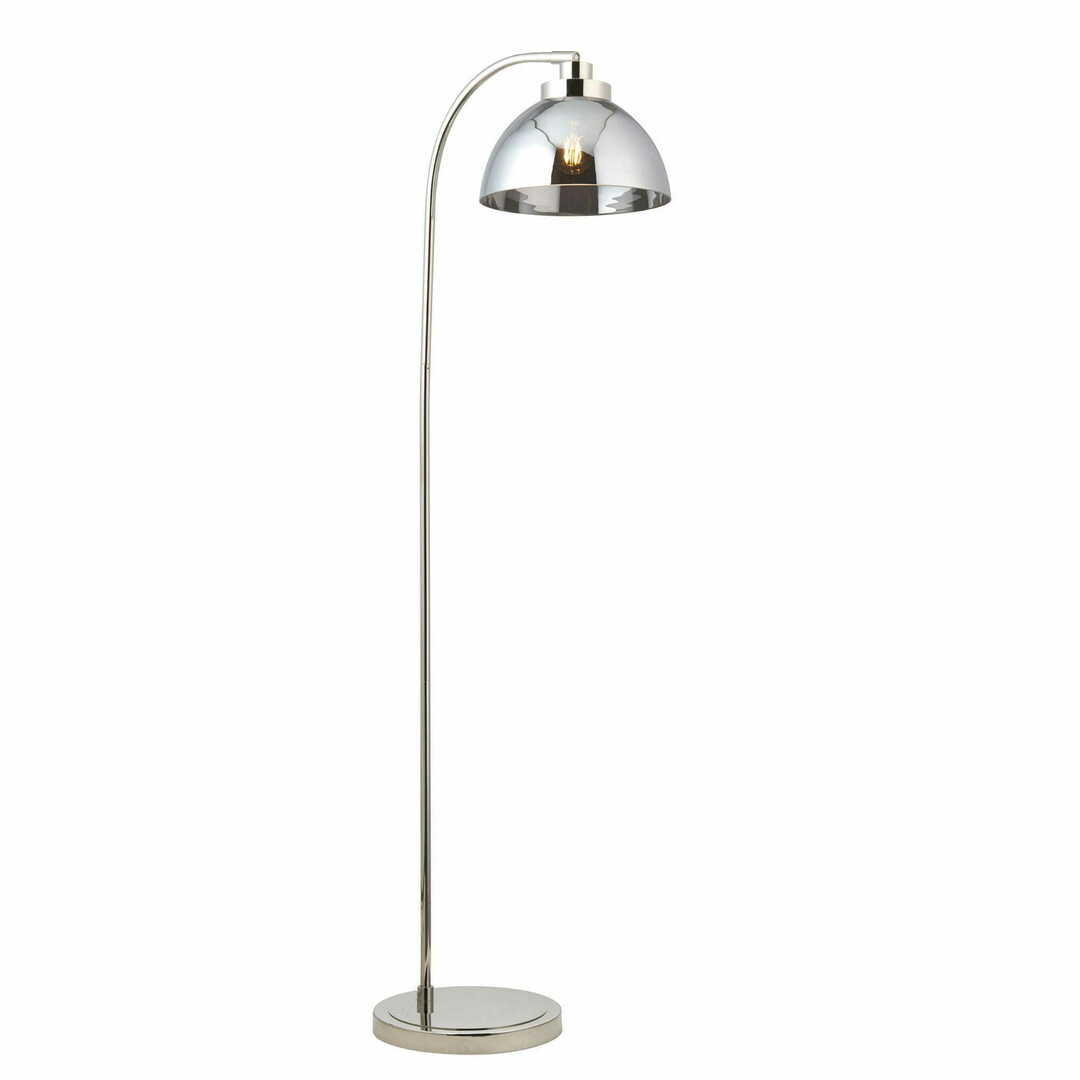 Endon Caspa állólámpa nikkel-acél E27 LED 144 cm 100045