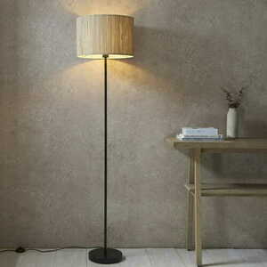 Stojacia lampa Endon Longshore čierna oceľ prírodné vlákno 101694 small 1