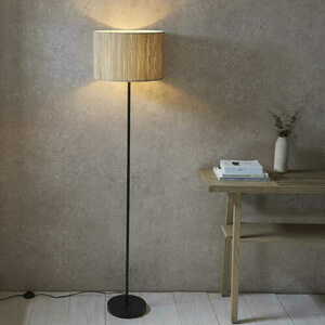 Stojacia lampa Endon Longshore čierna oceľ prírodné vlákno 101694 small 3