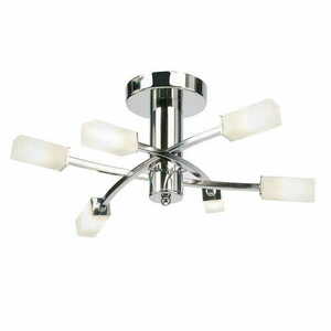 Stropné svietidlo Endon Havana 146-6CH, chróm a matné sklo, 6 × G9, 45,6 cm small 0