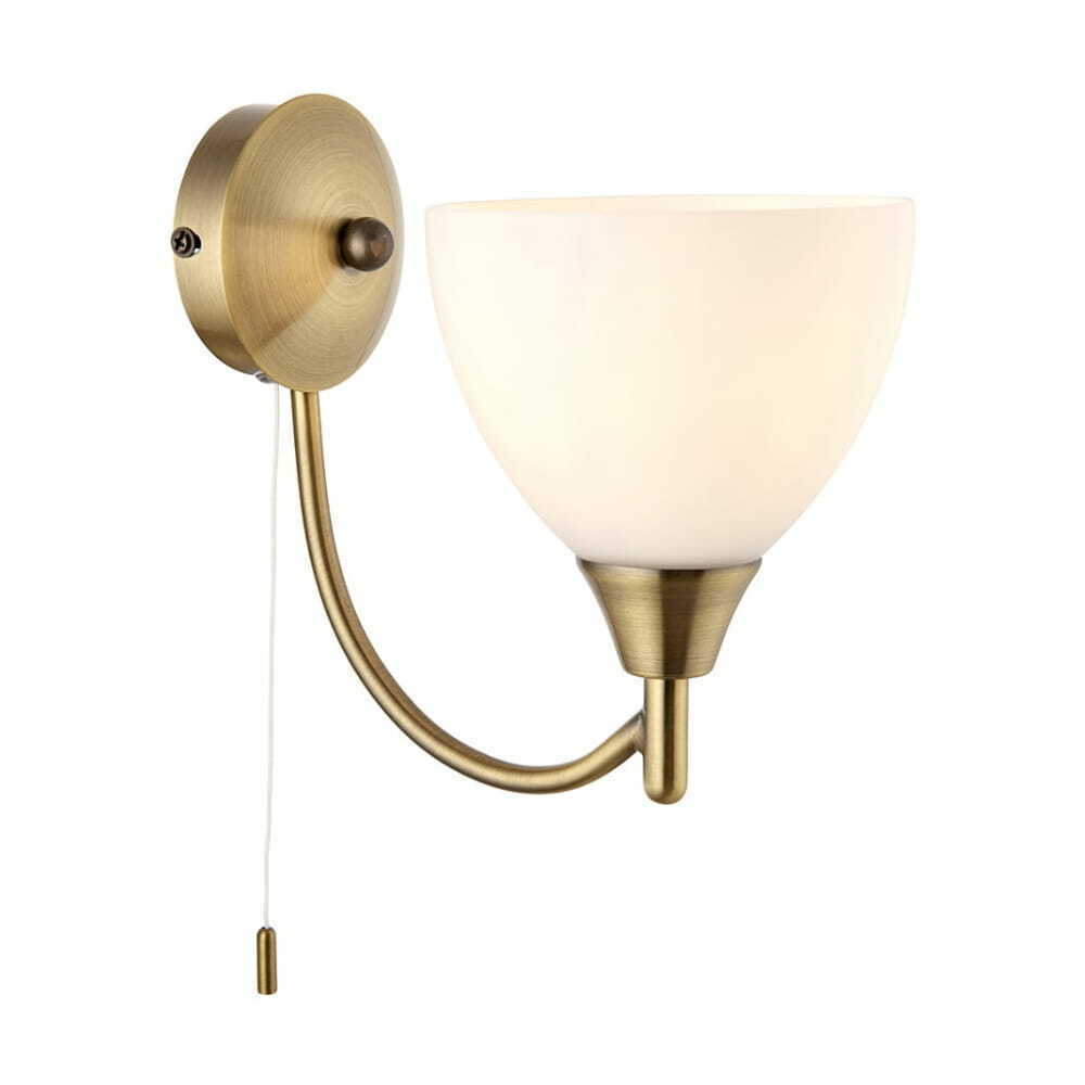 Endon Alton Brass Ecru Classic Wall Light 1805-1AN