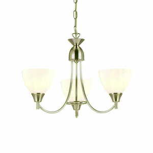 Závesné svietidlo Endon Alton 3 svetlá strieborné/biele E14 46 cm 1805-3SC small 0