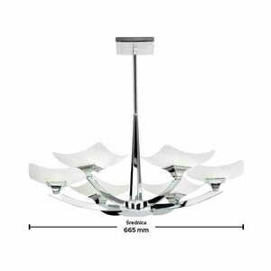 Stropné svietidlo Endon Ayres 6-light chróm/biela G9 LED dimmable small 2