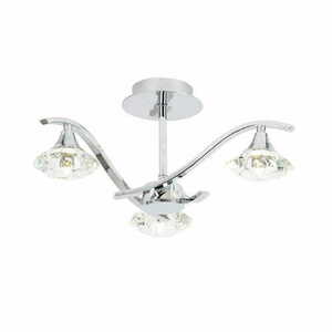 Stropné svietidlo Endon Langella 3x G9 chróm krištáľ 45 cm small 0