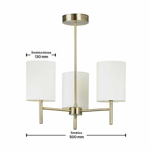 Skontrolujte Stropné svietidlo Endon Brio 3L mosadz/biela E14 50 cm