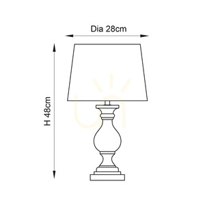 Stolová lampa Endon Marsham MARSHAM-TLIV, slonovinová, E14, 48 cm small 5