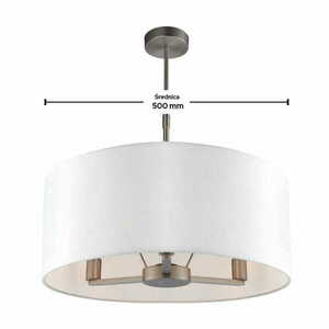 Závesné svietidlo Endon Daley 60241 biele/strieborné 3x E14 50 cm small 2