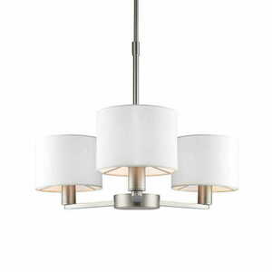 Závesné svietidlo Endon Daley 60256 biela/strieborná 3xE14 LED stmievateľné small 0