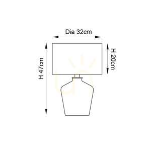 Stolová lampa Endon Waldorf 61198 – chróm, tienidlo vo farbe slonoviny, 47 cm small 11
