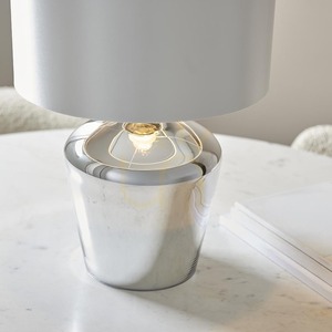 Stolová lampa Endon Waldorf 61198 – chróm, tienidlo vo farbe slonoviny, 47 cm small 6