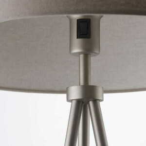 Podlahová lampa Endon Tri šedá látka E27 66987 small 2