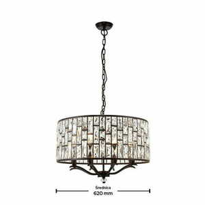 Závesné svietidlo Endon Belle hnedé krištáľové 8×E14 62 cm 69391 small 3
