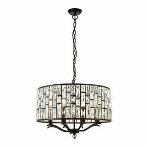 Závesné svietidlo Endon Belle hnedé krištáľové 8×E14 62 cm 69391 small 5