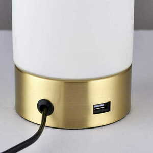 Stojaca lampa Endon Dara biela zlatá mosadz E14 24 cm 69520 small 1