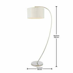 Stojacia lampa Endon Josephine biela chróm E27 152 cm 72388 small 1