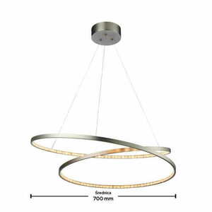 Závesné svietidlo Endon Eternity 72969 nikel krištáľ LED 70 cm small 3