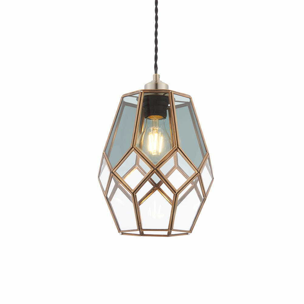 Endon Ripley Brass Glass Lampshade 19 cm 73296