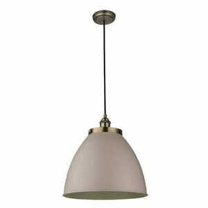 Závesné svietidlo Endon Franklin loft taupe/antická mosadz E27 Ø33,5 cm 76327 small 1